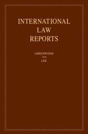 International Law Reports: Volume 181 1