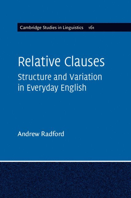 Andrew Radford - Relative Clauses, Inbunden