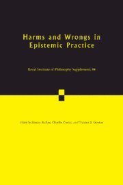 bokomslag Harms and Wrongs in Epistemic Practice
