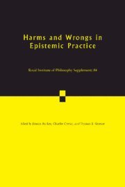 bokomslag Harms and Wrongs in Epistemic Practice