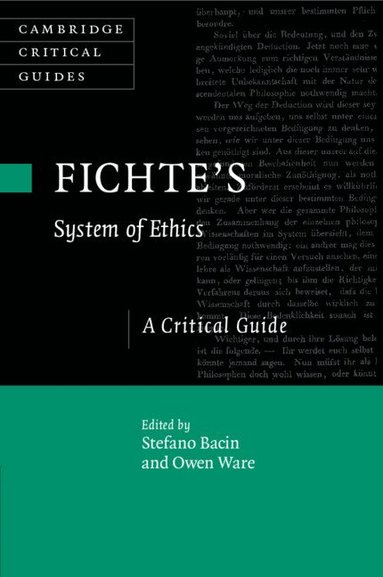 Stefano Bacin, Owen Ware - Fichte's System of Ethics, Häftad