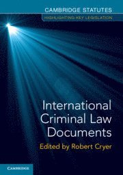 Robert Cryer, Robert (University of Birmingham) Cryer - International Criminal Law Documents, Häftad