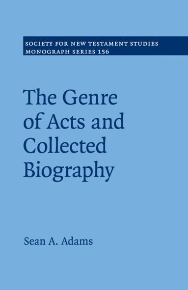 bokomslag The Genre of Acts and Collected Biography