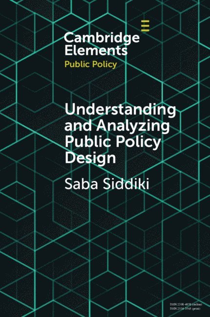 Saba Siddiki, New York) Siddiki, Saba (Syracuse University - Understanding and Analyzing Public Policy Design, Häftad