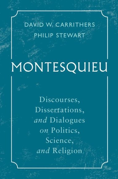 David W. Carrithers - Montesquieu, Inbunden