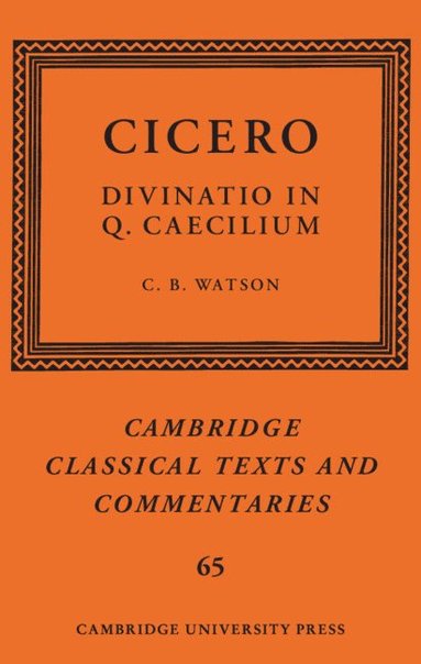 bokomslag Cicero: Divinatio in Q. Caecilium