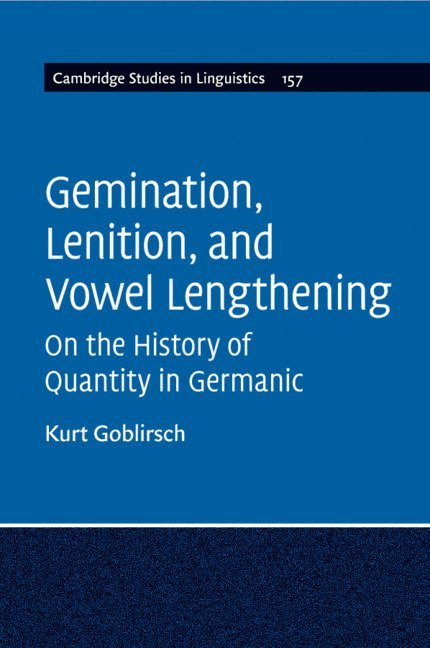 Kurt Goblirsch, Kurt (University of South Carolina) Goblirsch - Gemination, Lenition, and Vowel Lengthening, Häftad