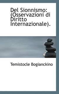 bokomslag del Sionnismo: Osservazioni Di Diritto Internazionale.