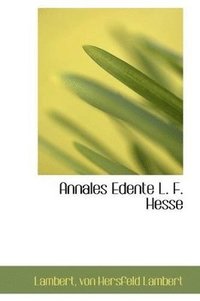 bokomslag Annales Edente L. F. Hesse