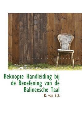 Beknopte Handleiding bij de Beoefening van de Balineesche Taal 1