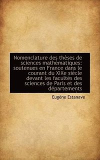 bokomslag Nomenclature des thses de sciences mathmatiques