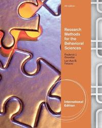 bokomslag Research Methods for the Behavioral Sciences, International Edition