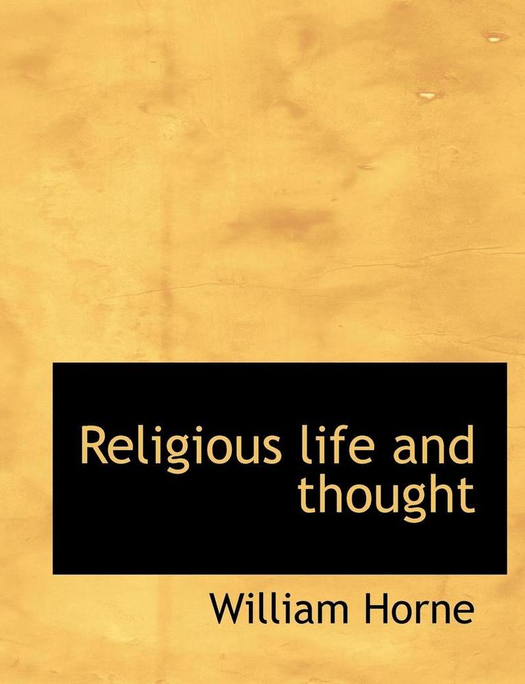 Religious Life and Thought 1