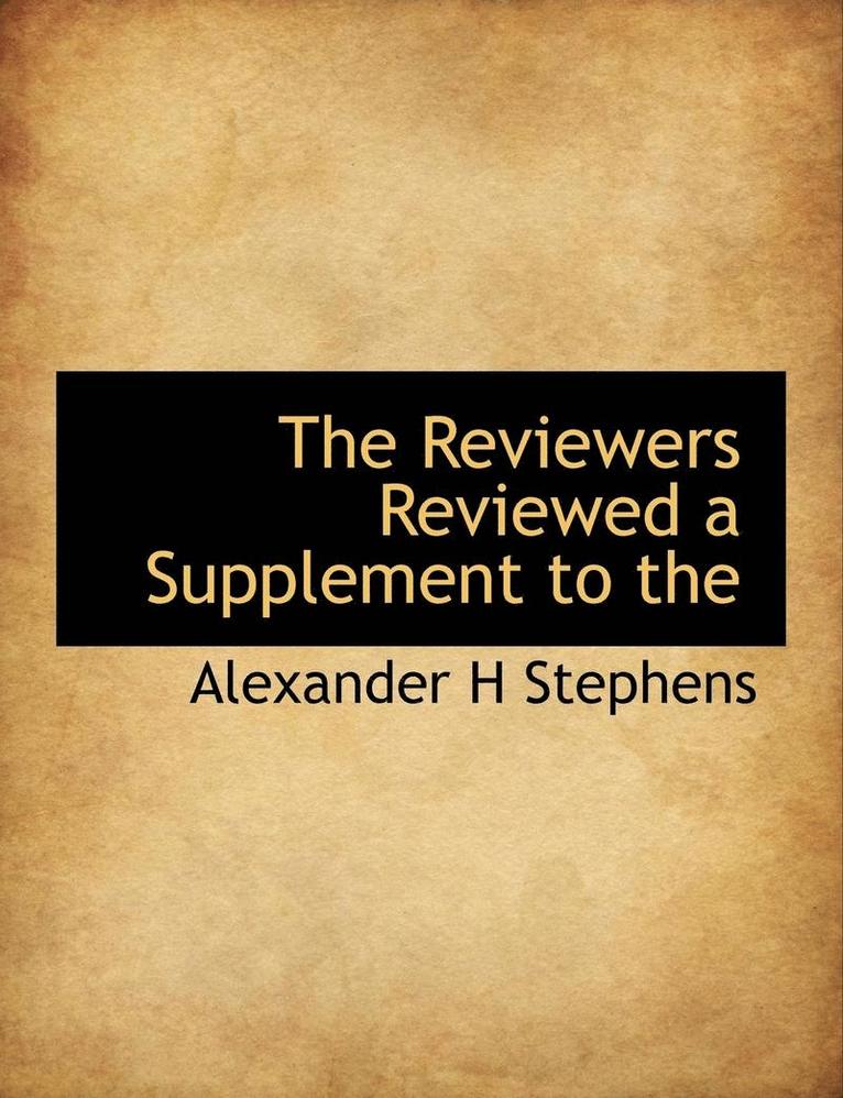 The Reviewers Reviewed a Supplement to the