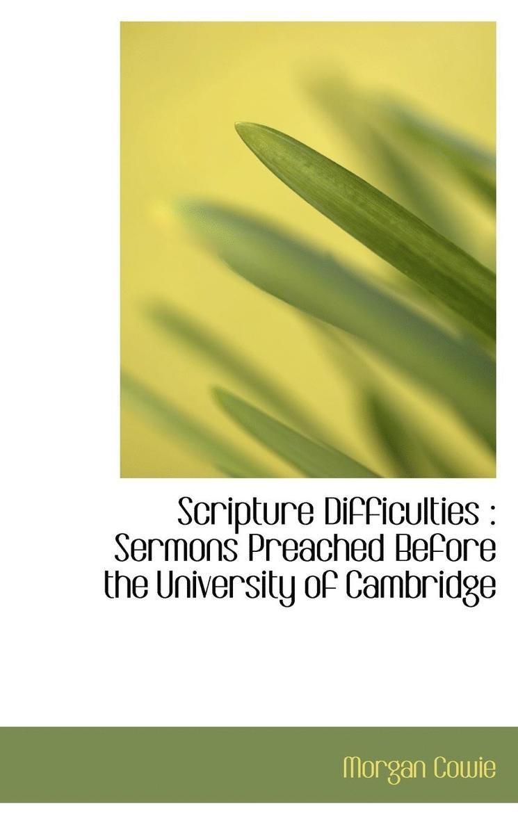 Scripture Difficulties 1