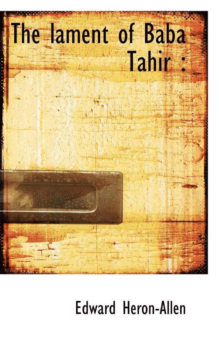 Lament of Baba Tahir