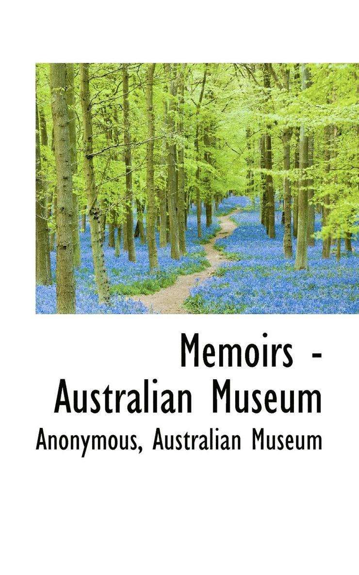 Memoirs - Australian Museum 1