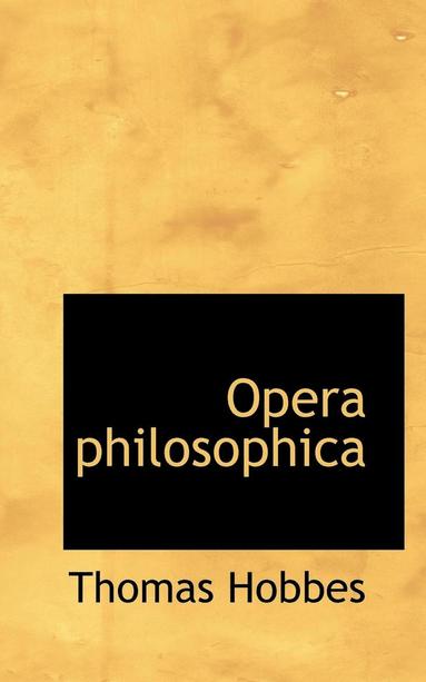 bokomslag Opera Philosophica