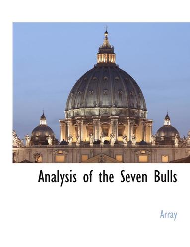 bokomslag Analysis of the Seven Bulls