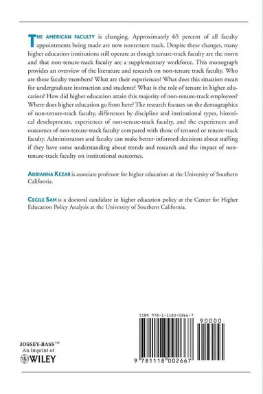 bokomslag Understanding the New Majority of Non-Tenure-Track Faculty in Higher Education: Demographics, Experiences, and Plans of Action