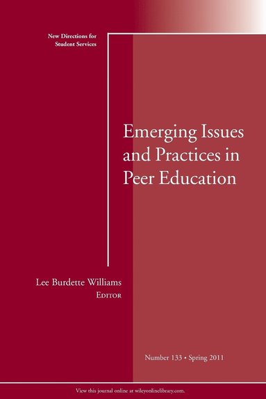 bokomslag Emerging Issues and Practices in Peer Education