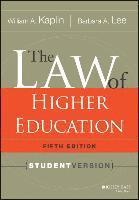 bokomslag The Law of Higher Education, 5th Edition