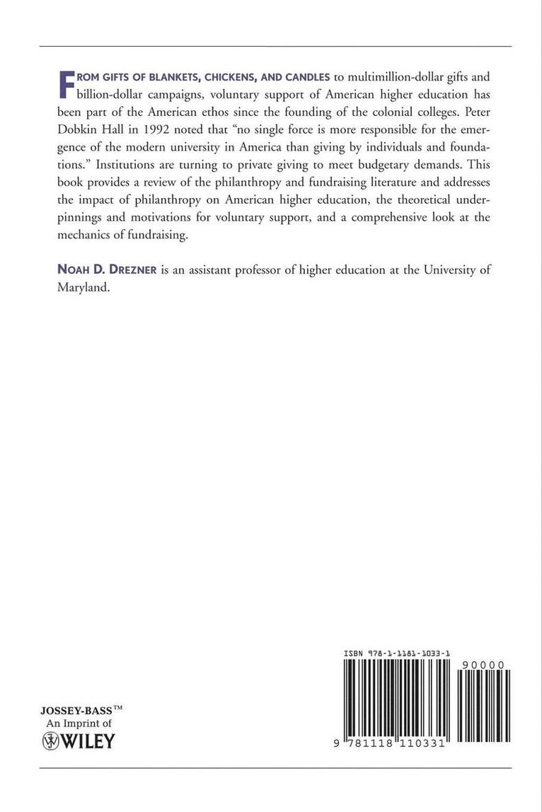 Philanthropy and Fundraising in American Higher Education, Volume 37, Number 2 1