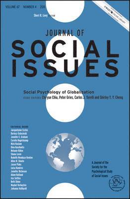 Chi-yue Chiu, Peter Gries, Carols J. Torelli, Shirley Y. Y. Cheng, Sheri R. Levy - Social Psychology of Globalization, Häftad