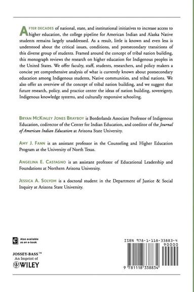 bokomslag Postsecondary Education for American Indian and Alaska Natives: Higher Education for Nation Building and Self-Determination