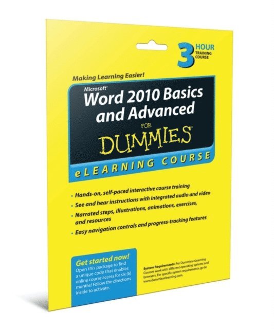 Faithe Wempen - Word 2010 For Dummies eLearning Course (Basics & Advanced, 6 Month), Häftad