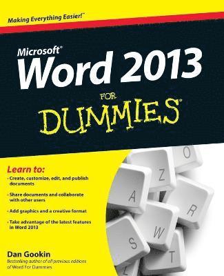 Dan Gookin, Idaho) Gookin, Dan (Coeur d'Alene - Word 2013 For Dummies, Häftad