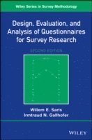 bokomslag Design, Evaluation, and Analysis of Questionnaires for Survey Research