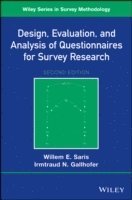 Willem E. Saris, Irmtraud N. Gallhofer - Design, Evaluation, and Analysis of Questionnaires for Survey Research, Inbunden