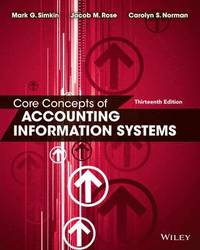 bokomslag Core Concepts of Accounting Information Systems