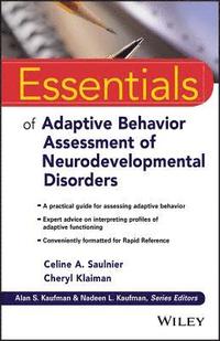 bokomslag Essentials of Adaptive Behavior Assessment of Neurodevelopmental Disorders