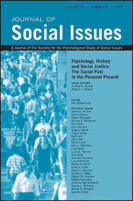 bokomslag Psychology, History and Social Justice