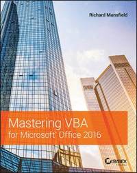 bokomslag Mastering VBA for Microsoft Office 2016