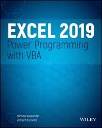 bokomslag Excel 2019 Power Programming with VBA