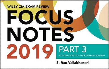 bokomslag Wiley CIA Exam Review 2019 Focus Notes, Part 3