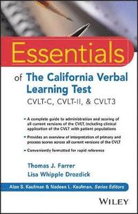 bokomslag Essentials of the California Verbal Learning Test