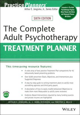 bokomslag Complete Adult Psychotherapy Treatment Planner