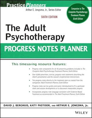 bokomslag Adult Psychotherapy Progress Notes Planner