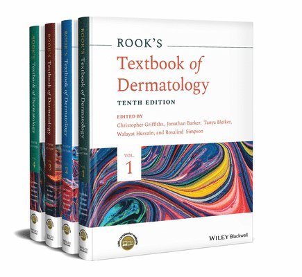 Christopher E. M. Griffiths, Jonathan Barker, Tanya O. Bleiker, Walayat Hussain, Rosalind C. Simpson, UK) Griffiths, Christopher E. M. (University of Manchester, Manchester, UK) Barker, Jonathan (St John's Institute of Dermatology, Kings College London, London, UK) Bleiker, Tanya O. (Derby Royal Infirmary, Derby, UK) Hussain, Walayat (Leeds Teaching Hospitals NHS Trust, UK) Simpson, Rosalind C. (University of Nottingham, Christopher E M Griffiths, Tanya O Bleiker, Rosalind C Simpson - Rook's Textbook of Dermatology, 4 Volume Set, Inbunden