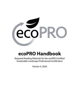 ecoPRO Handbook for Washington State Nursery & Landscape Association 1