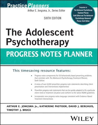 The Adolescent Psychotherapy Progress Notes Planner 1