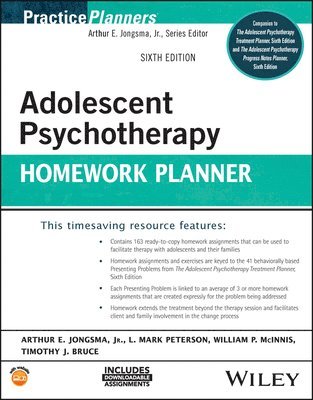 bokomslag Adolescent Psychotherapy Homework Planner