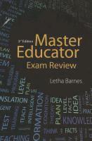 Exam Review For Master Educator, 3Rd Edition 1