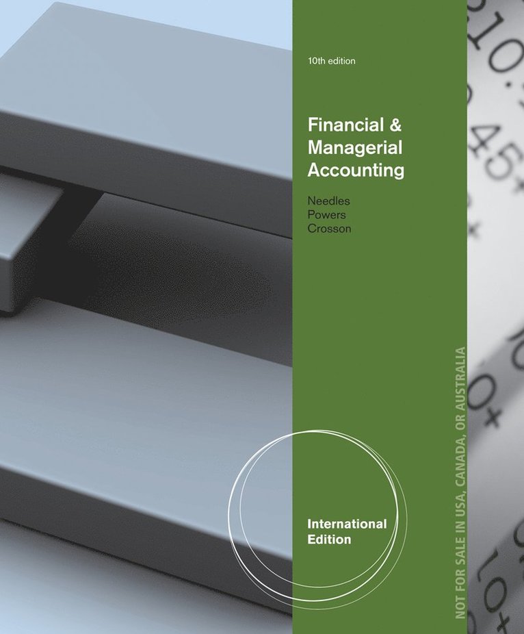 Financial and Managerial Accounting, International Edition 1