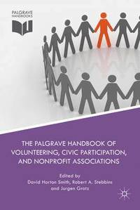 bokomslag The Palgrave Handbook of Volunteering, Civic Participation, and Nonprofit Associations