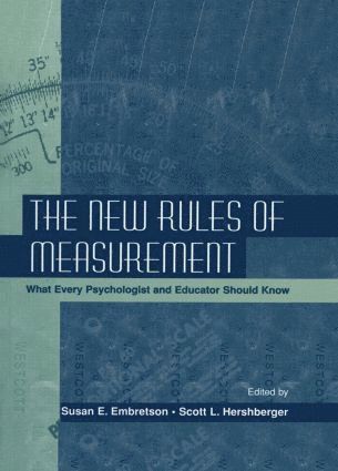 Susan E. Embretson, Scott L. Hershberger, Susan E Embretson, Scott L Hershberger - New Rules of Measurement, Häftad